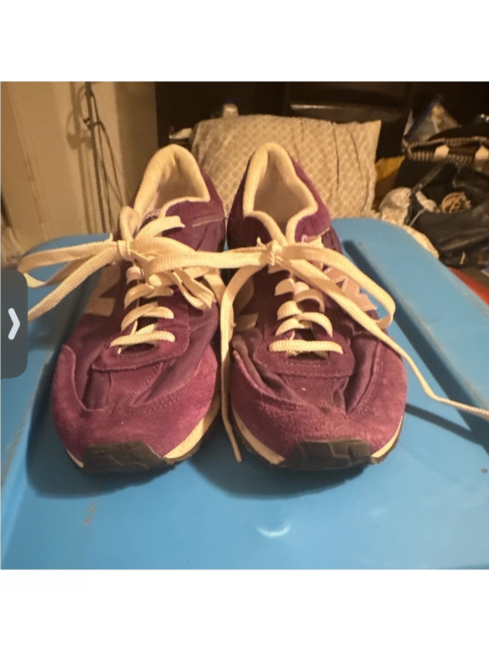 New Balance Size 8 Purple Women's Suede Lace-Up Sneakers